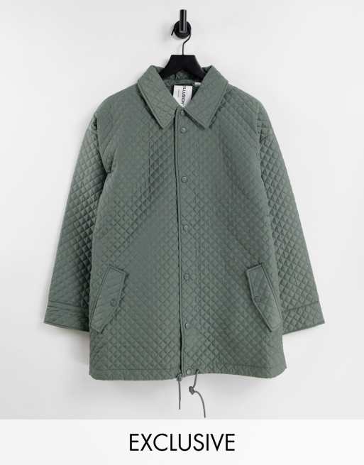 COLLUSION Unisex – Oversize-Steppjacke in Grau