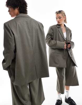 Collusion Unisex oversized blazer in check part of a set