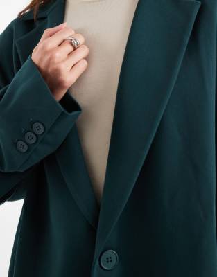 Collusion Unisex Oversized Blazer In Green