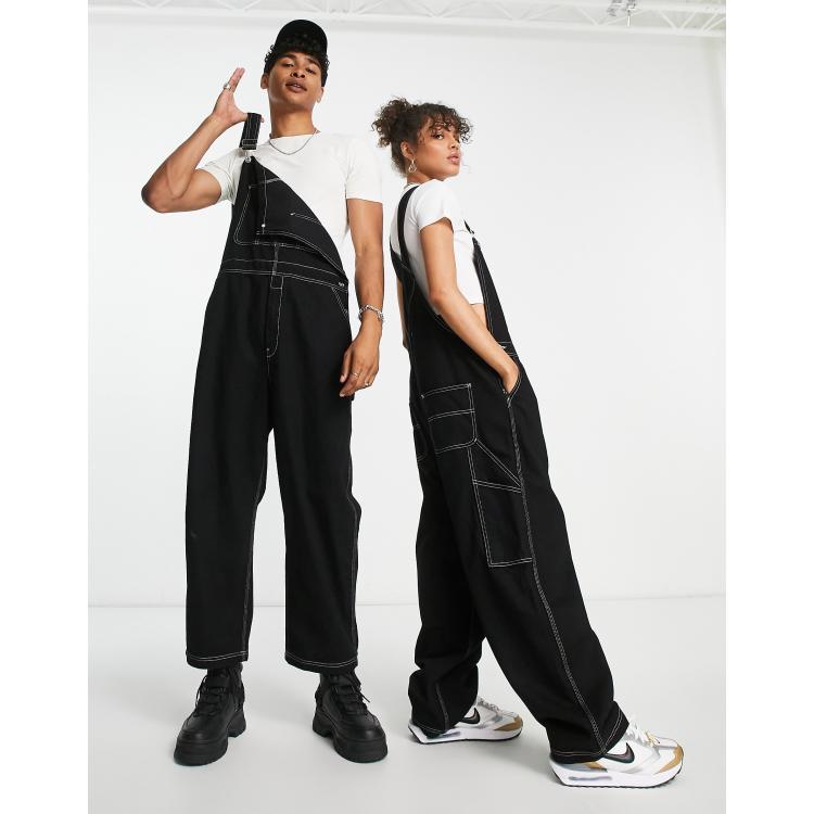 Oversized denim sale dungarees