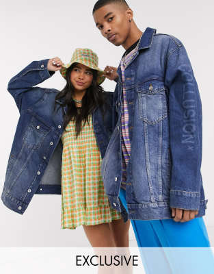 collusion oversized denim jacket