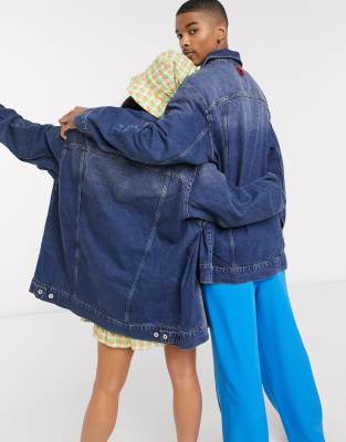 collusion oversized denim jacket