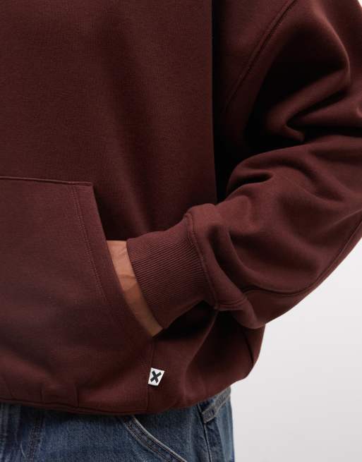COLLUSION Unisex - Oversized hoodie in bruin, 2 van 4