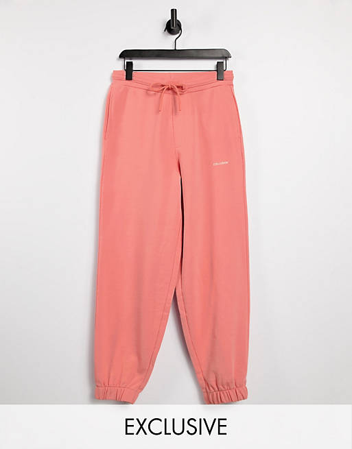 COLLUSION Unisex oversized joggers in pink co-ord