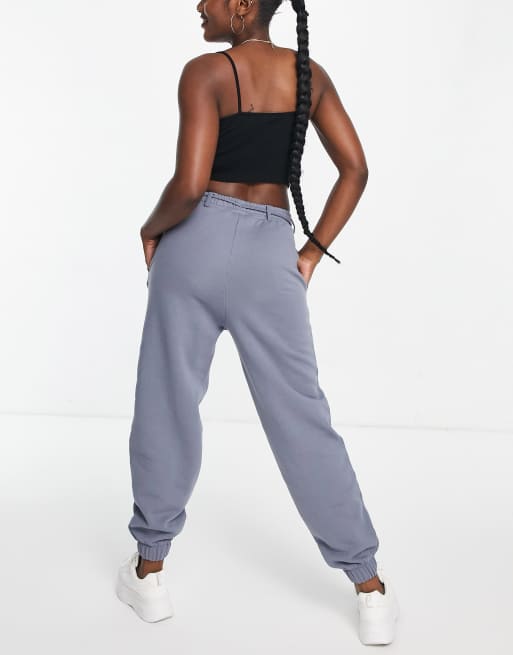 COLLUSION Unisex - Oversized joggingbroek in antraciet, deel van co-ord set, 2 van 4