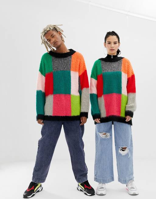 Colour block shop oversized jumper