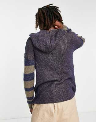 long baggy knitted hoodie