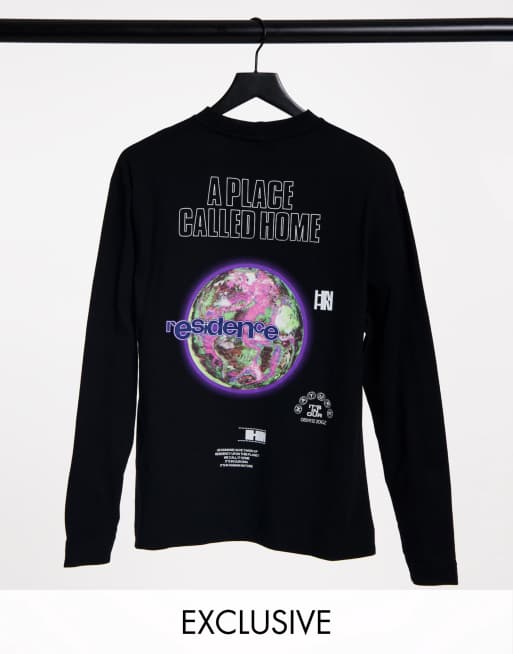 collusion unisex oversized pu shirt in black