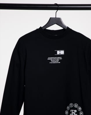 black long sleeve shirt h