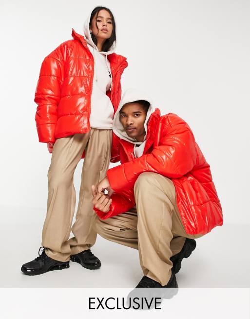 Asos hot sale red puffer