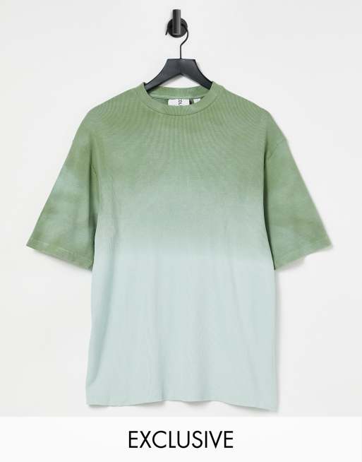 ASOS DESIGN boxy oversized ombre shirt with dolphin print