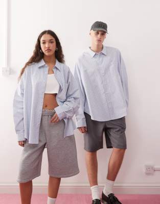 Collusion Unisex Oversized Shirt In White