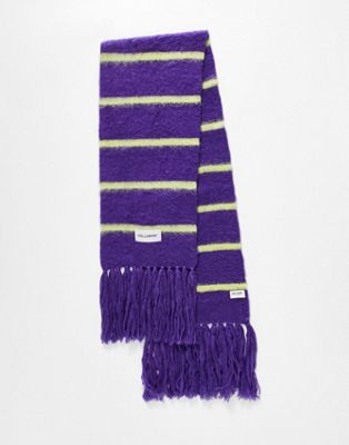 COLLUSION Unisex oversized stripe scarf in purple | ASOS