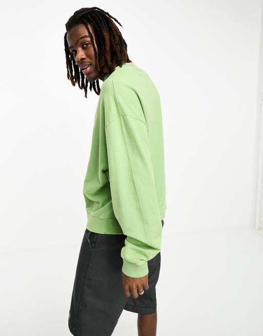 COLLUSION unisex oversized sweatshirt in green ASOS