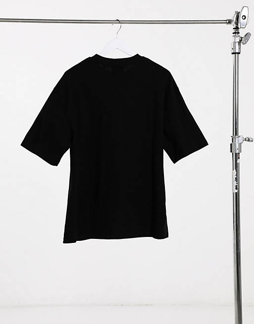 COLLUSION Unisex oversized t-shirt with print in black