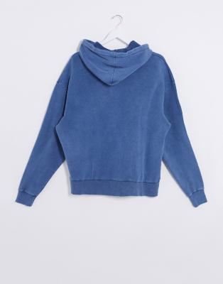 washed blue hoodie