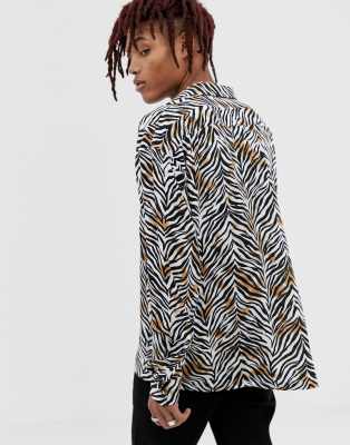 asos zebra print top