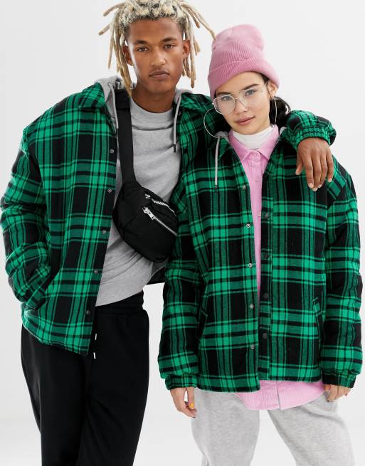 Checkered jacket 2025 with hood