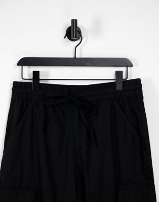 Pantalons et chinos COLLUSION Unisex - Pantalon cargo baggy style années 90 - Noir