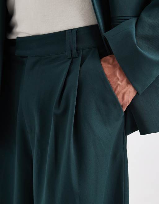 COLLUSION Unisex - Pantaloni a fondo ampio ottanio in coordinato, 5 di 5