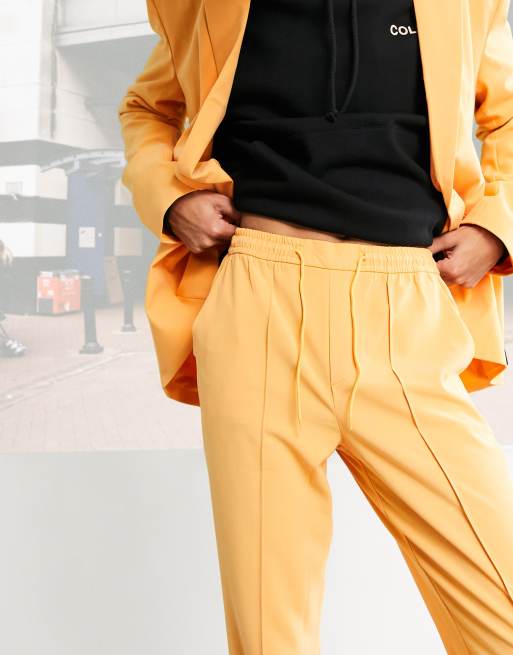 COLLUSION Unisex - Pantaloni dritti arancioni, 3 di 4