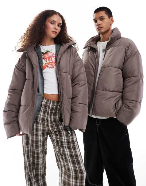 COLLUSION Unisex - Piumino color tortora - view 1