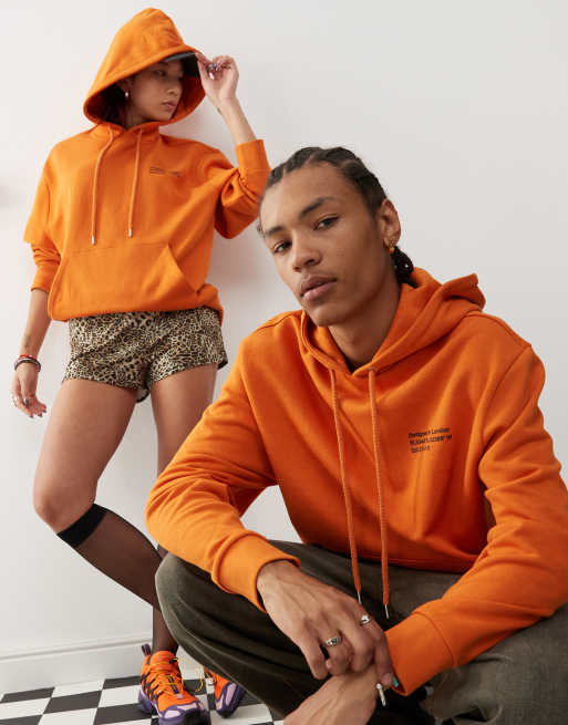 COLLUSION Unisex – Pomarańczowa bluza z kapturem, część zestawu, 4 z 4