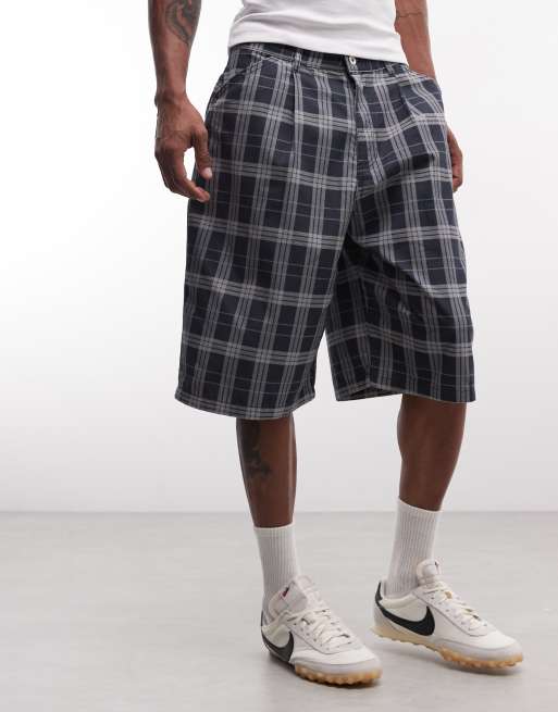 COLLUSION Unisex - Posede longline-jorts med mørke tern, 3 af 5