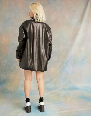 pu oversized jacket