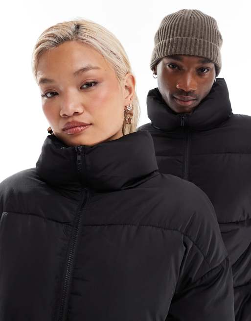 COLLUSION Unisex puffer jacket in black ASOS