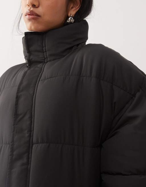 COLLUSION Unisex puffer jacket in black