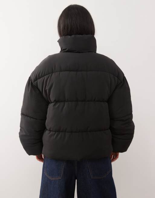 COLLUSION Unisex puffer jacket in black