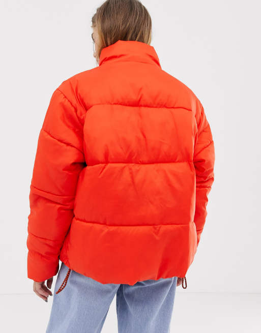 Collusion unisex puffer 2025 jacket in red