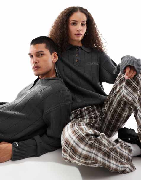 COLLUSION Unisex - Pull à col en maille - Gris - view 1