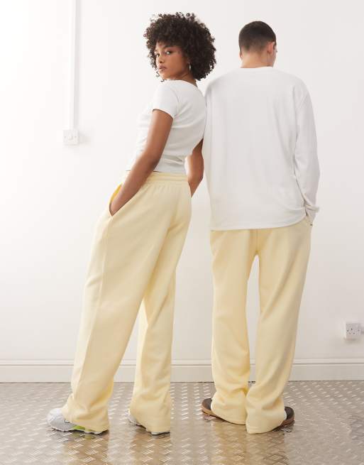 COLLUSION Unisex relaxed joggers in butter yellow, 2 of 4