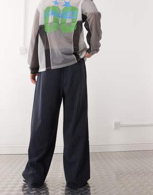 Collusion Unisex Relaxed Pull On Striped Pants