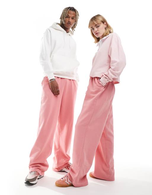 COLLUSION Unisex relaxed trackies in pink ASOS