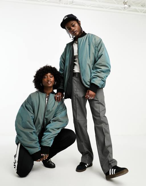 COLLUSION Unisex reversible ultimate oversized bomber jacket in