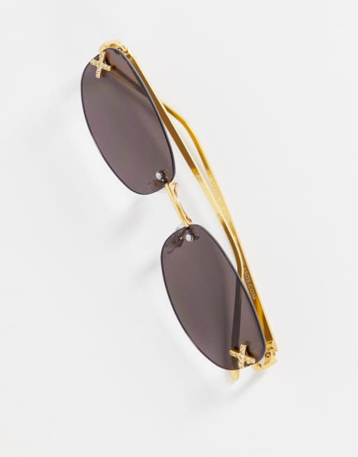 Diamante best sale aviator sunglasses