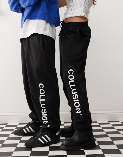 COLLUSION – Unisex – Schwarze Jogginghose mit Logo, 3 von 5