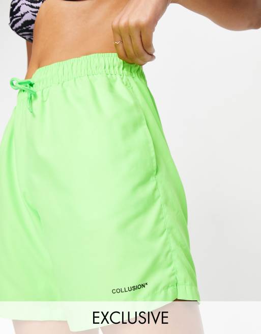 COLLUSION Unisex - Short de bain - Vert fluo
