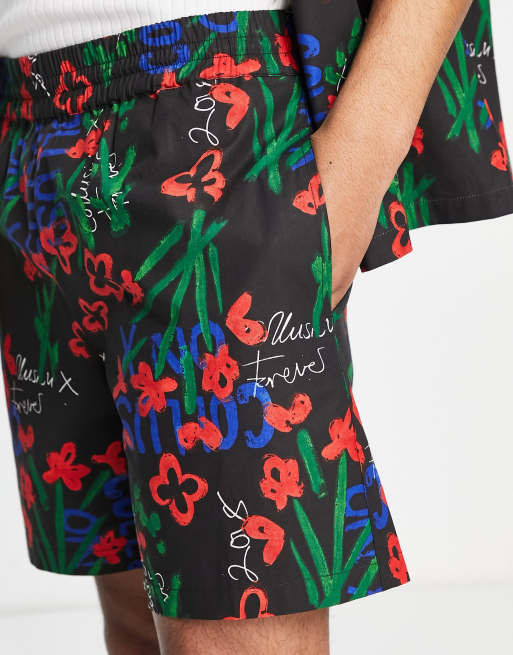 COLLUSION Unisex shorts in floral print (part of a set) ASOS