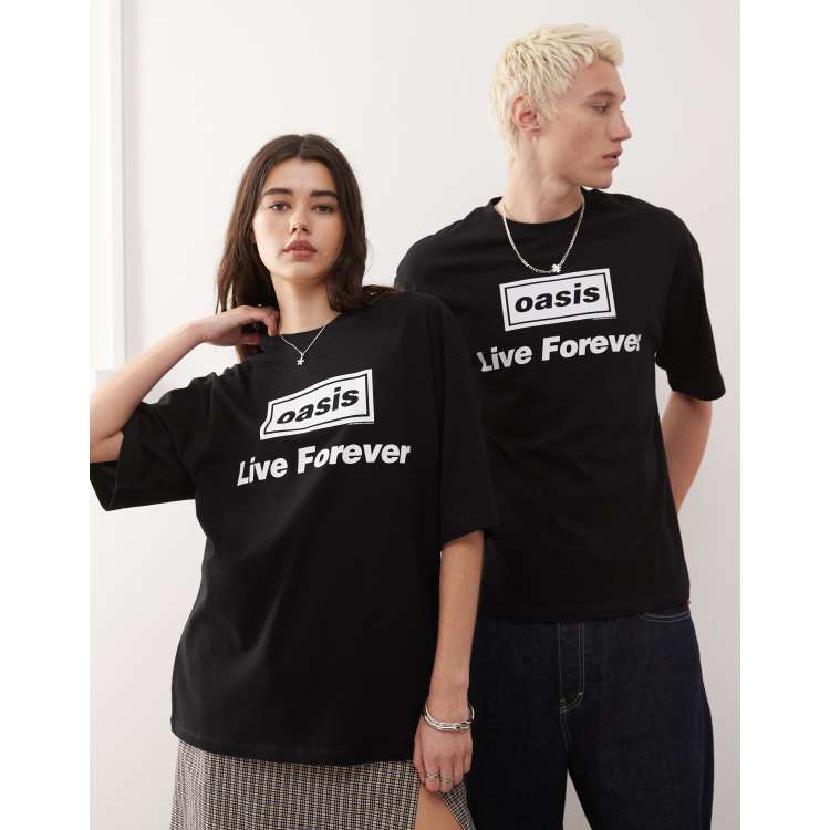 COLLUSION Unisex skater fit t-shirt with official OASIS