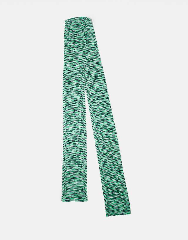 COLLUSION Unisex skinny scarf in green tie dye