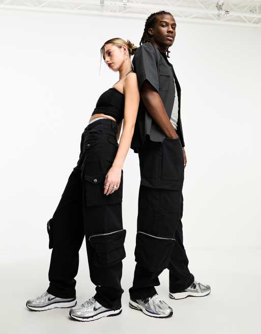 COLLUSION Tall cargo pants in black