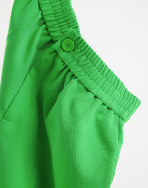 COLLUSION Unisex smart cargo trousers in bright green