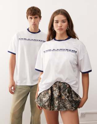 Collusion Unisex Soccer T-shirt In White