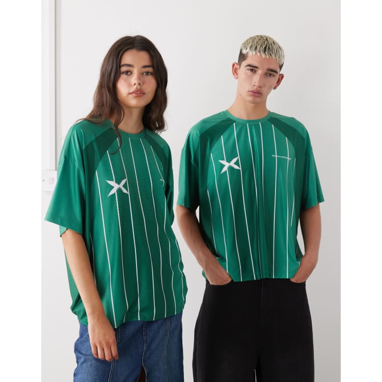 COLLUSION Unisex soccer top t-shirt in green | ASOS
