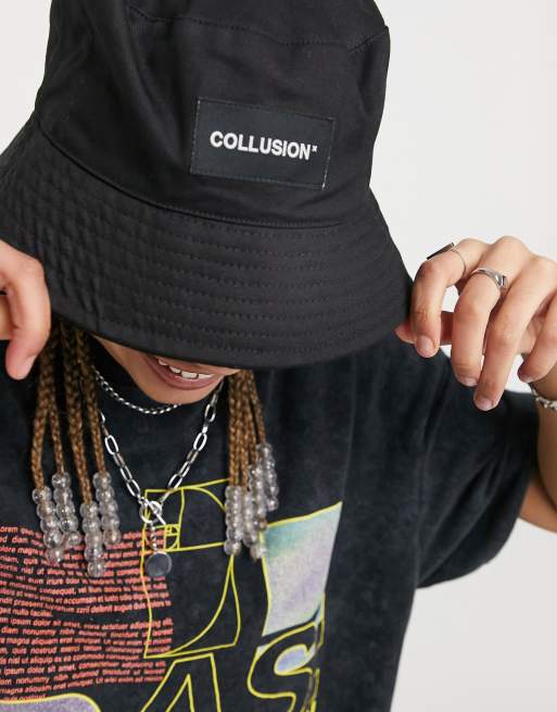 COLLUSION Unisex – Solhatt med märke med logga, 3 av 4