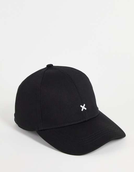 COLLUSION Unisex - Sort kasket med X